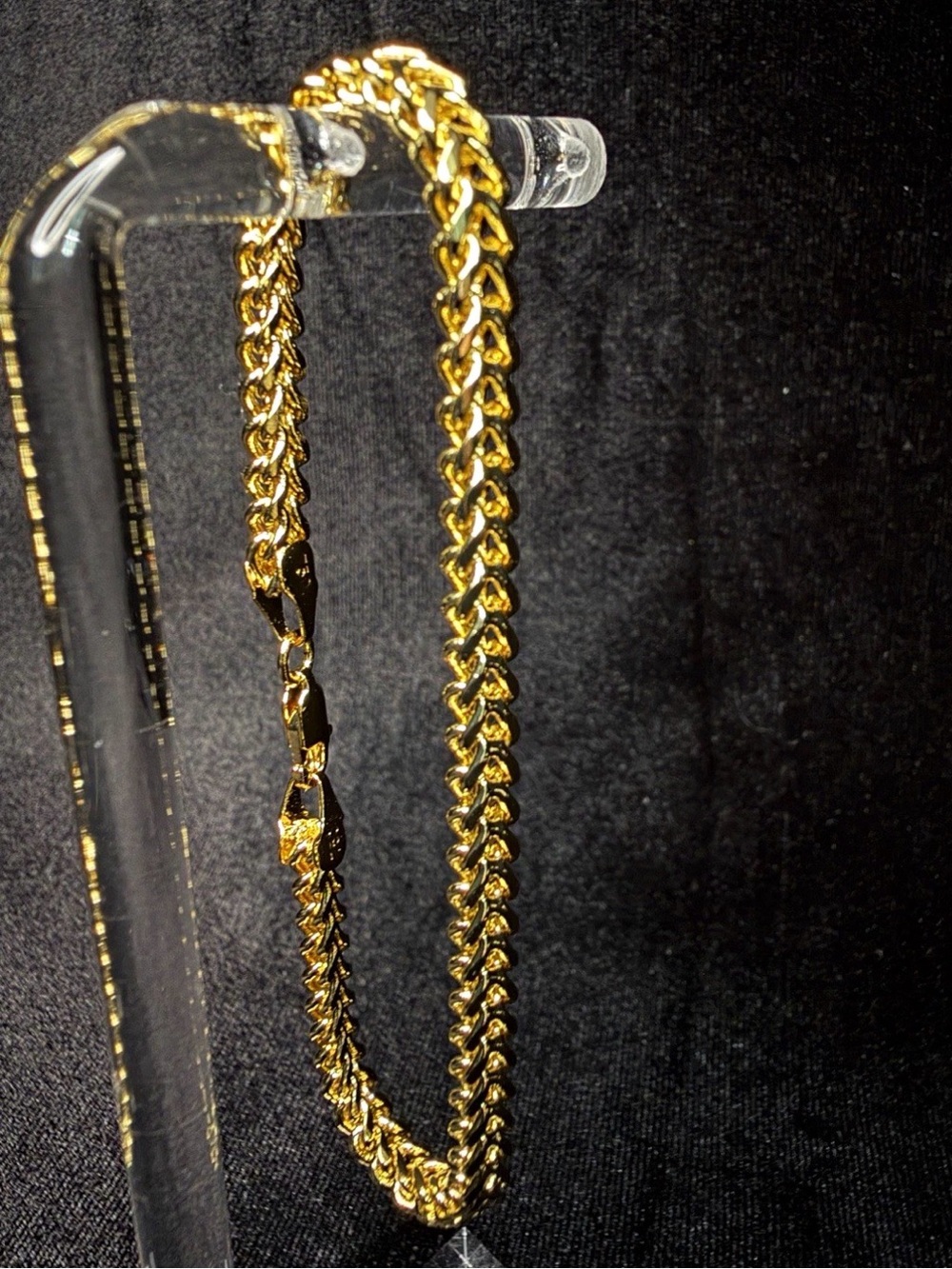 Franco 8in 4.5MM Italy 750 Gold Premium Plated bracelet Brand New Beautiful!